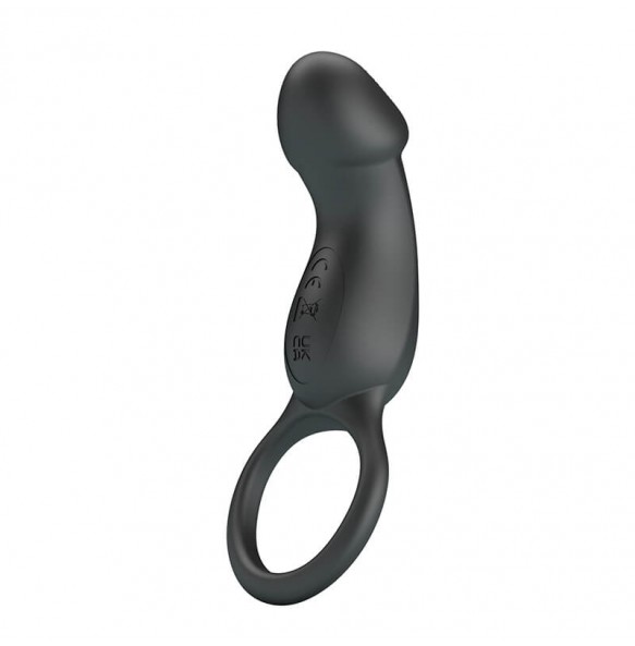 PRETTY LOVE - Trae Vibrating Penis Ring (Chargeable - Black)